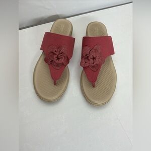 Life Stride Red Floral Sandals